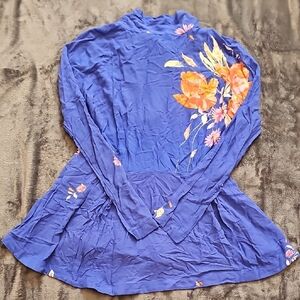 Free People Berry Blue Blouse